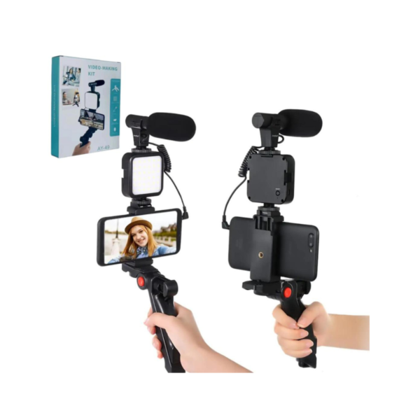 KIT DE ARO DE LUZ CON MICROFONO PARA CELULAR AY-49KA