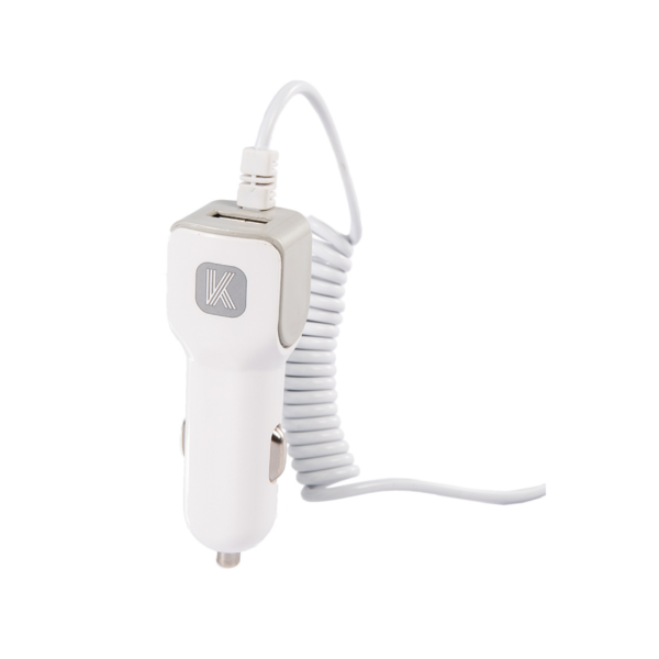 CARGADOR DE AUTO 12V 2.1 AMP A V8 KARSEN 6404