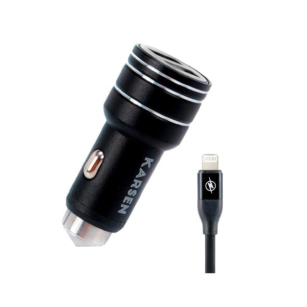 CARGADOR DE AUTO PARA IPH LIGHTNING 12V ESTRUENDO 7247