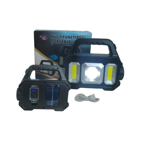 LINTERNA SOLAR PORTATIL RECARGABLE COB LED YD-2205A