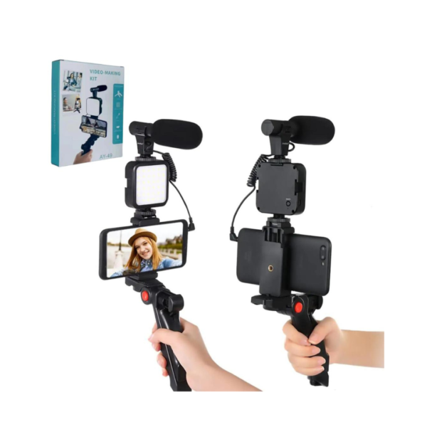 KIT DE ARO DE LUZ CON MICROFONO PARA CELULAR AY-49KA